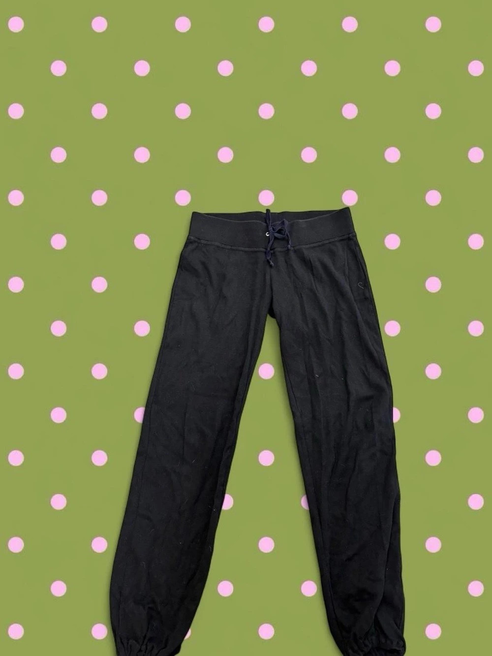 bebe Rhinestone Logo Jogger Sweatpants Black Medium